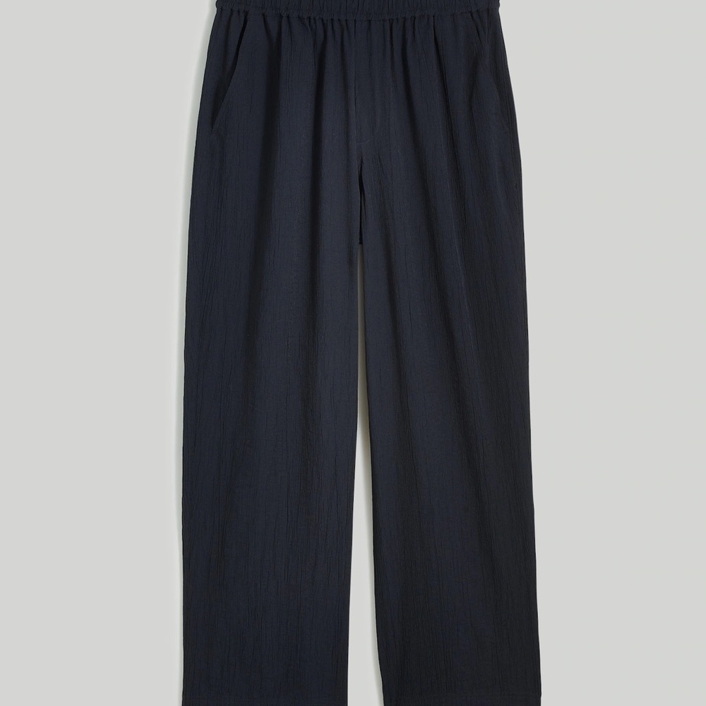 Madewell Black Wide-Leg Trousers